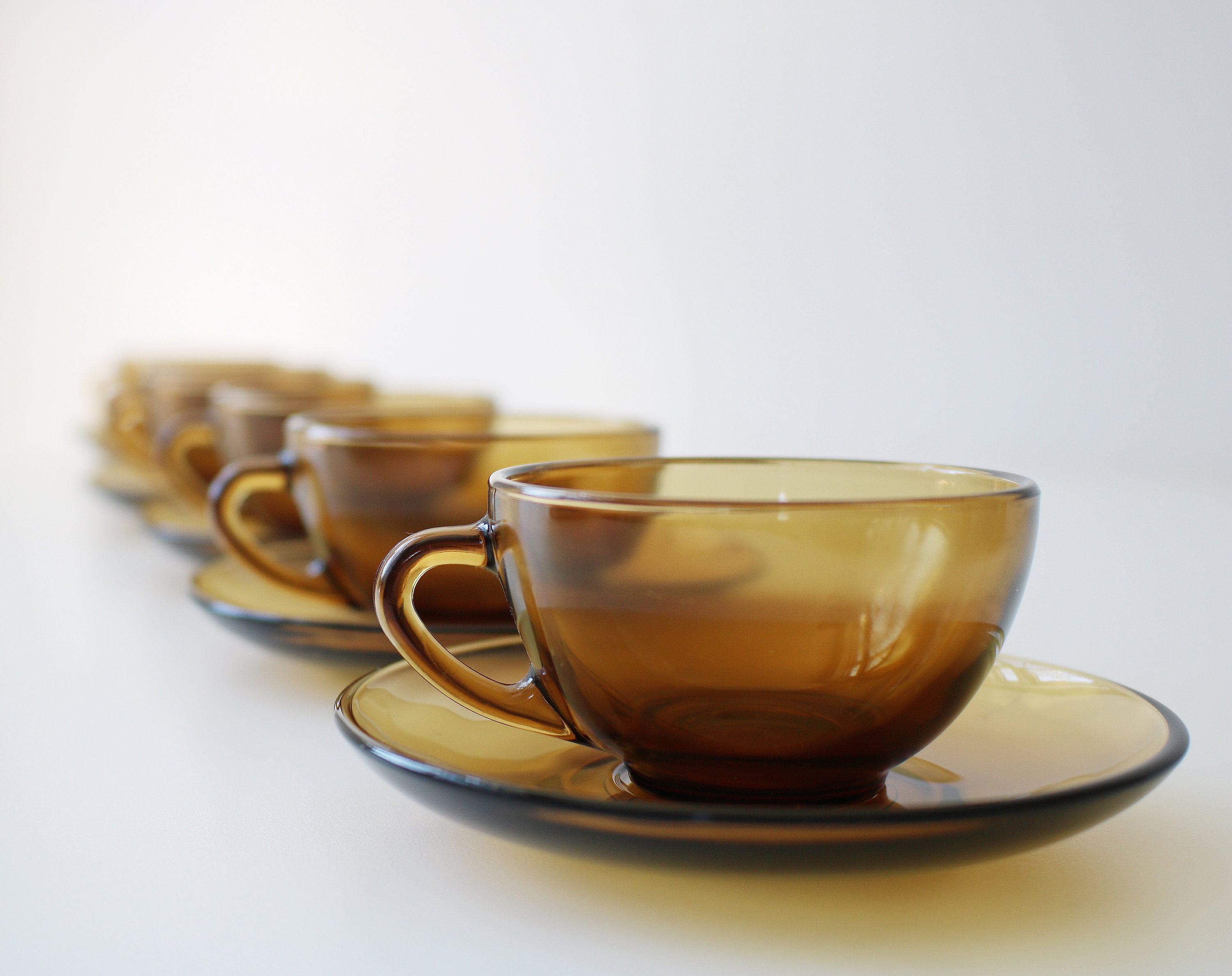 glass espresso cup and saucer