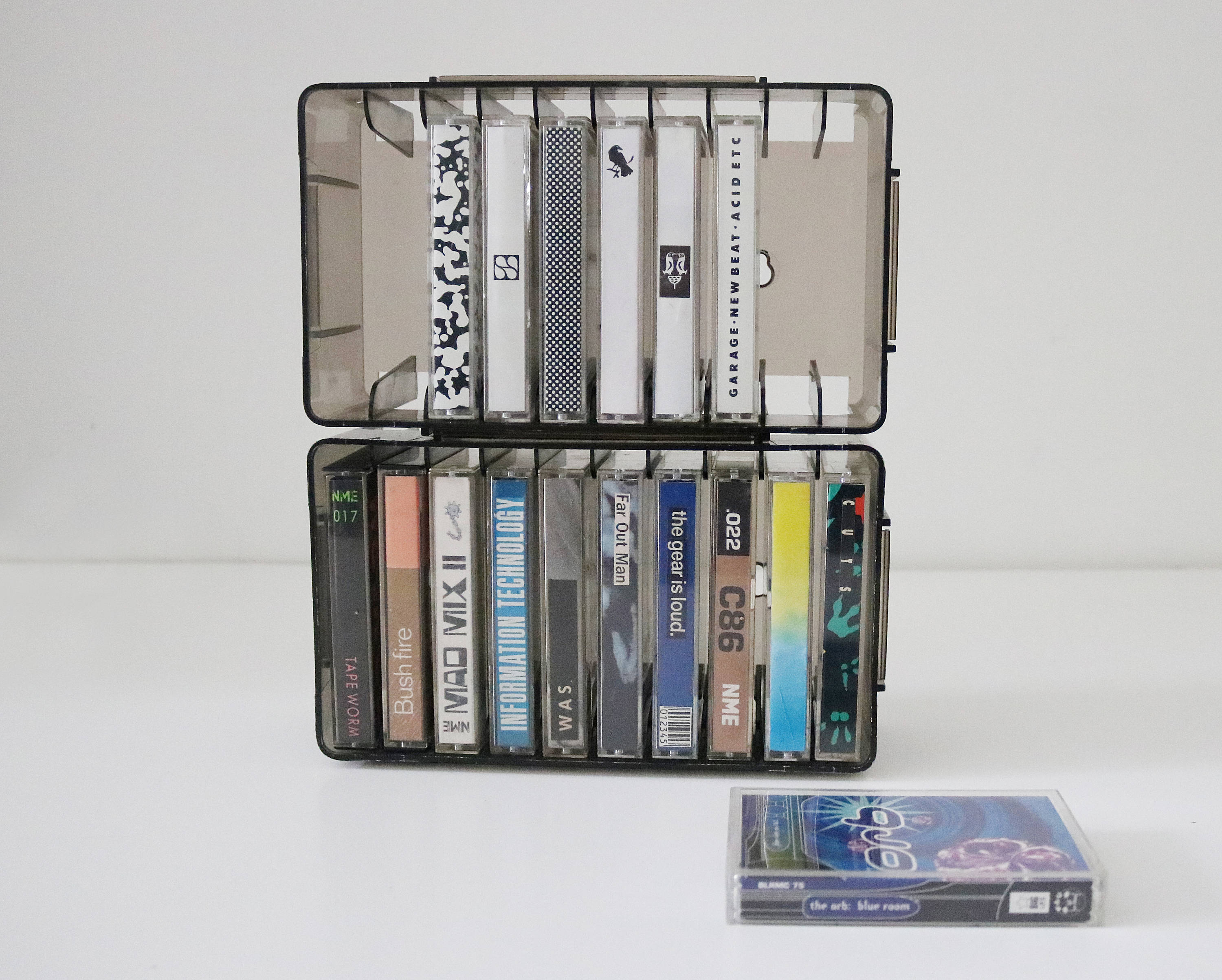 Stako Tape cassette racks 4 interlocking storage units by Cambra Cases