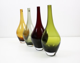 Single 21st century space age hand blown tall glass vase Salong by IKEA JOHANNA JELINEK choice of colours