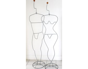 Hapen by Johansson 1980s post modern sculpture - coat rack / clothes stand  / valet for Ikea choice of 2 rare silver