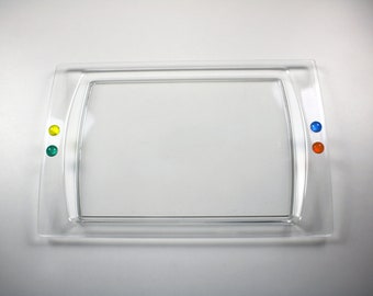 1990s Memphis inspired acrylic tray - Colors range by Guzzini - 2 sizes available