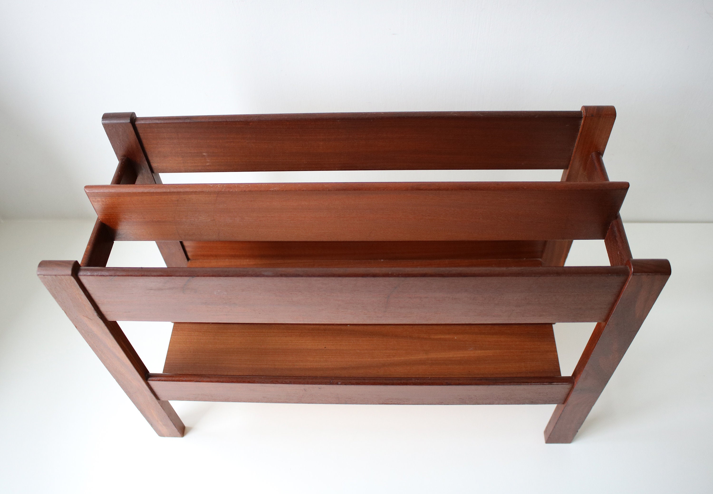 Mid Century Heals magazine / record rack in teak Cantebury design by