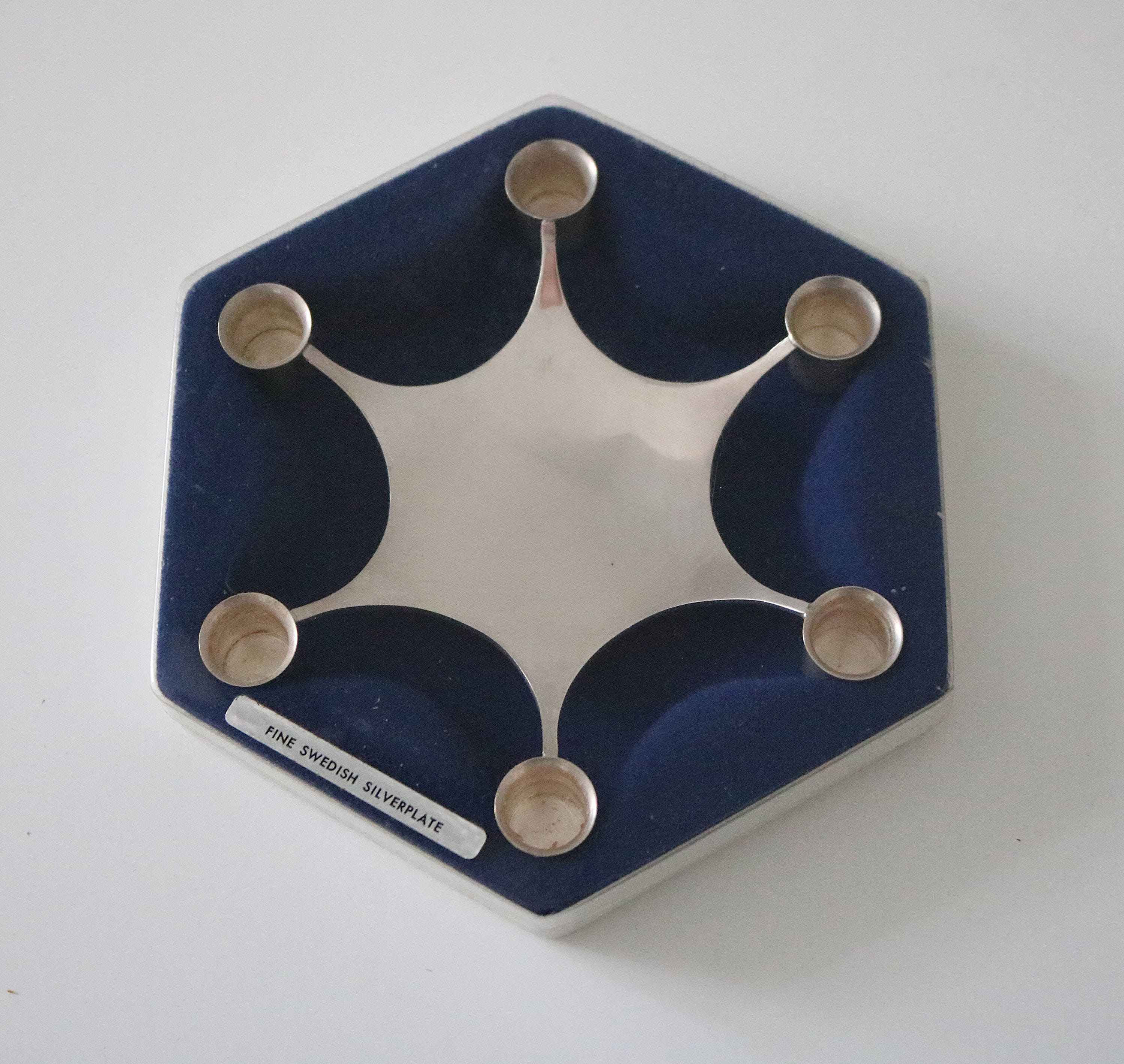 Swedish silver plated candelabra Mema Sweden designed by Theresia