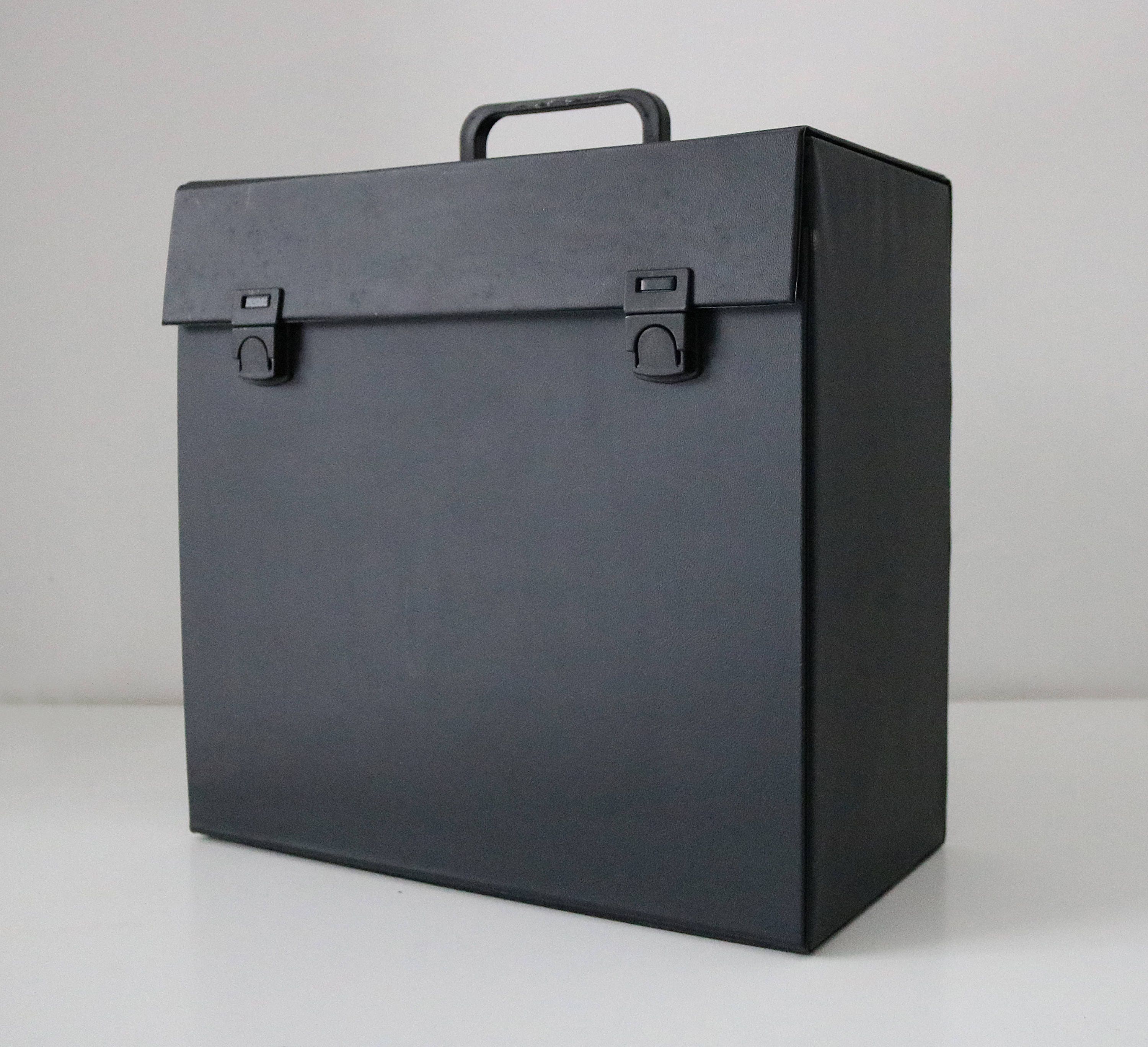 Retro black vinyl record case vinyl albums 12 inch storage
