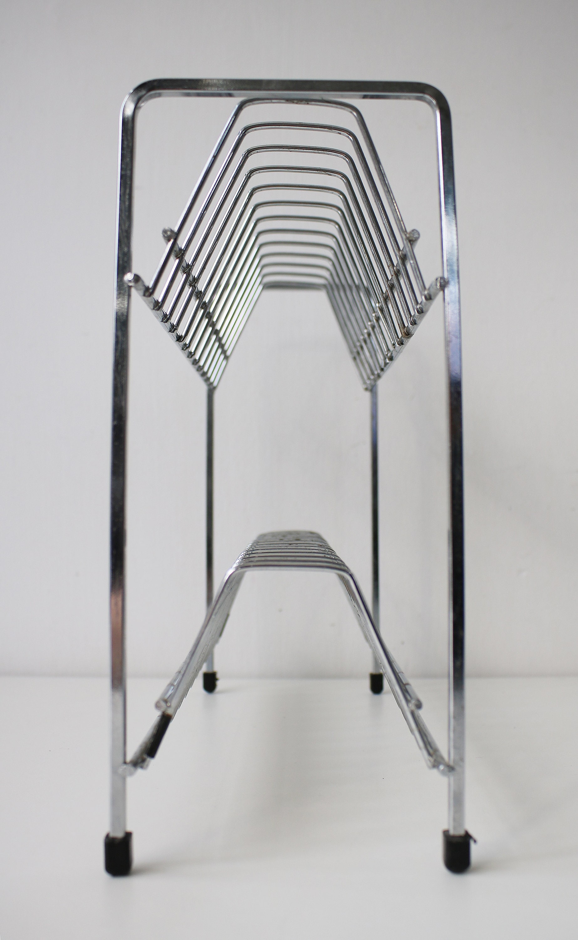 Cassette rack finished in chrome 2 teir