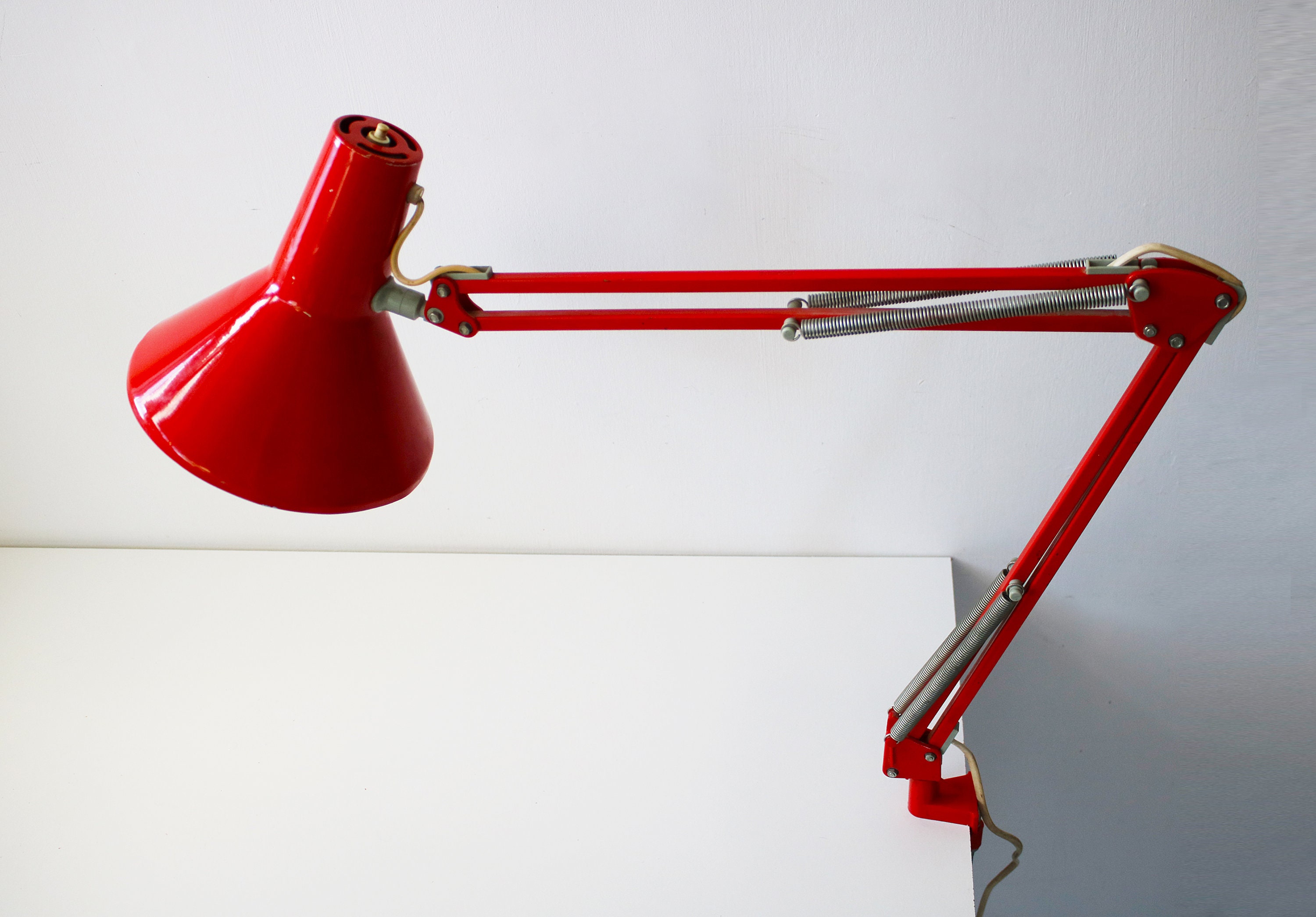 Rare Danish anglepoise draughtsman draftsman architects lamp with clamp