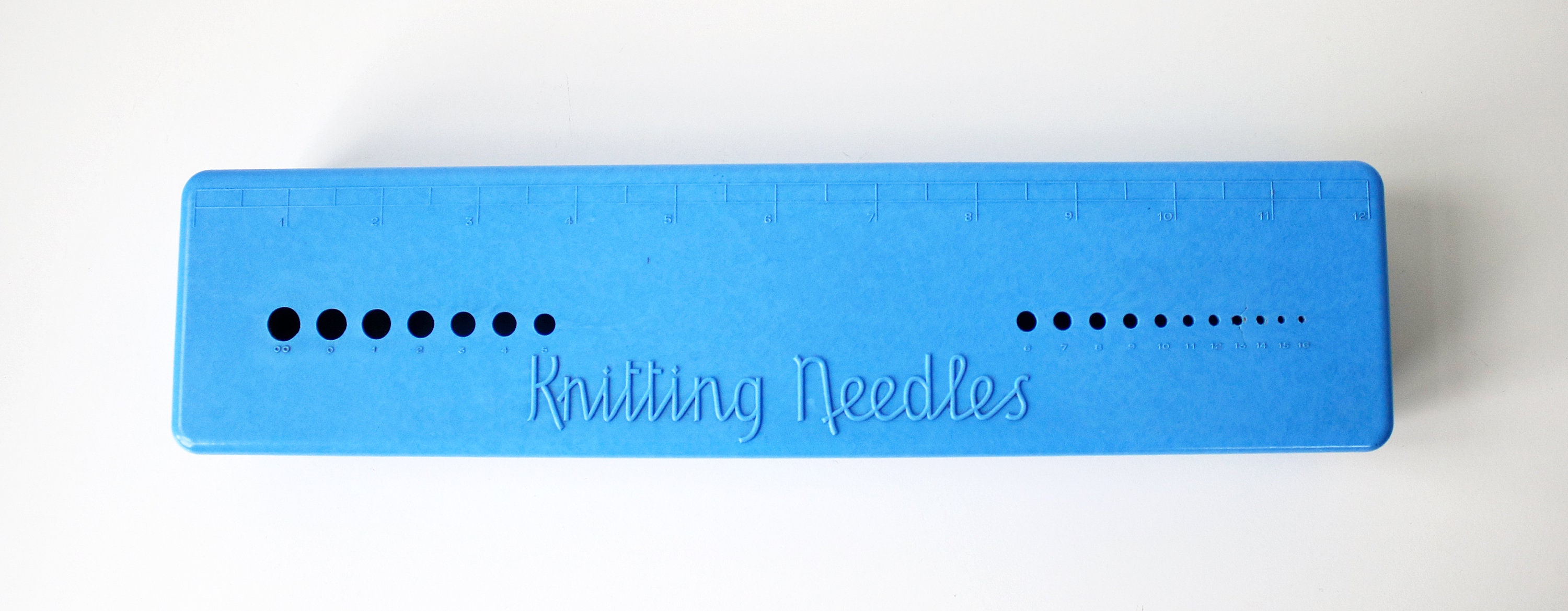 knitting needle case blue