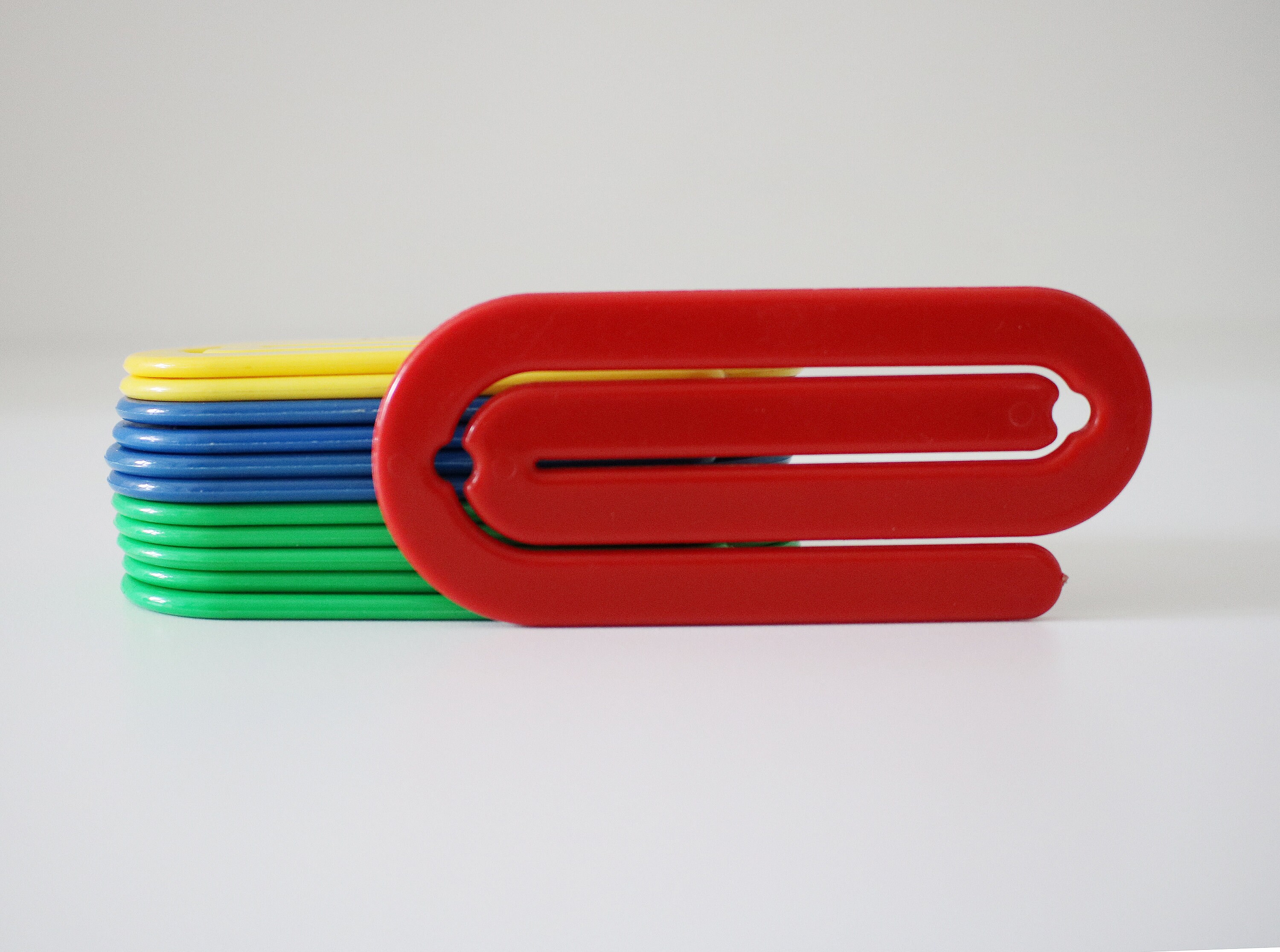 1980s 90s giant plastic paper clip / book mark choose your colour