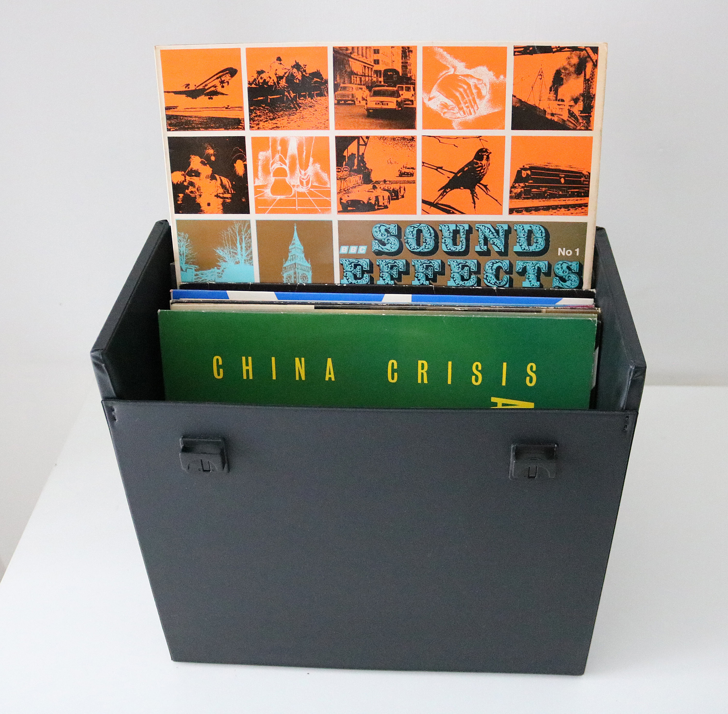 Retro black vinyl record case vinyl albums 12 inch storage