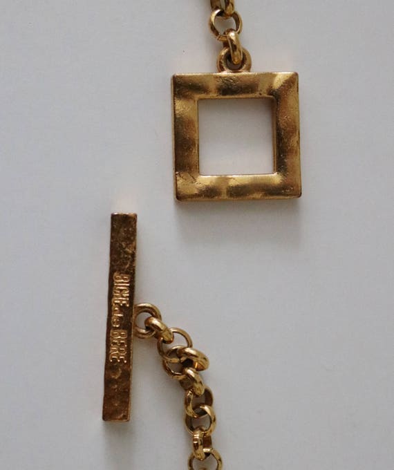 1990s French Biche de Bere necklace - gold finish… - image 5