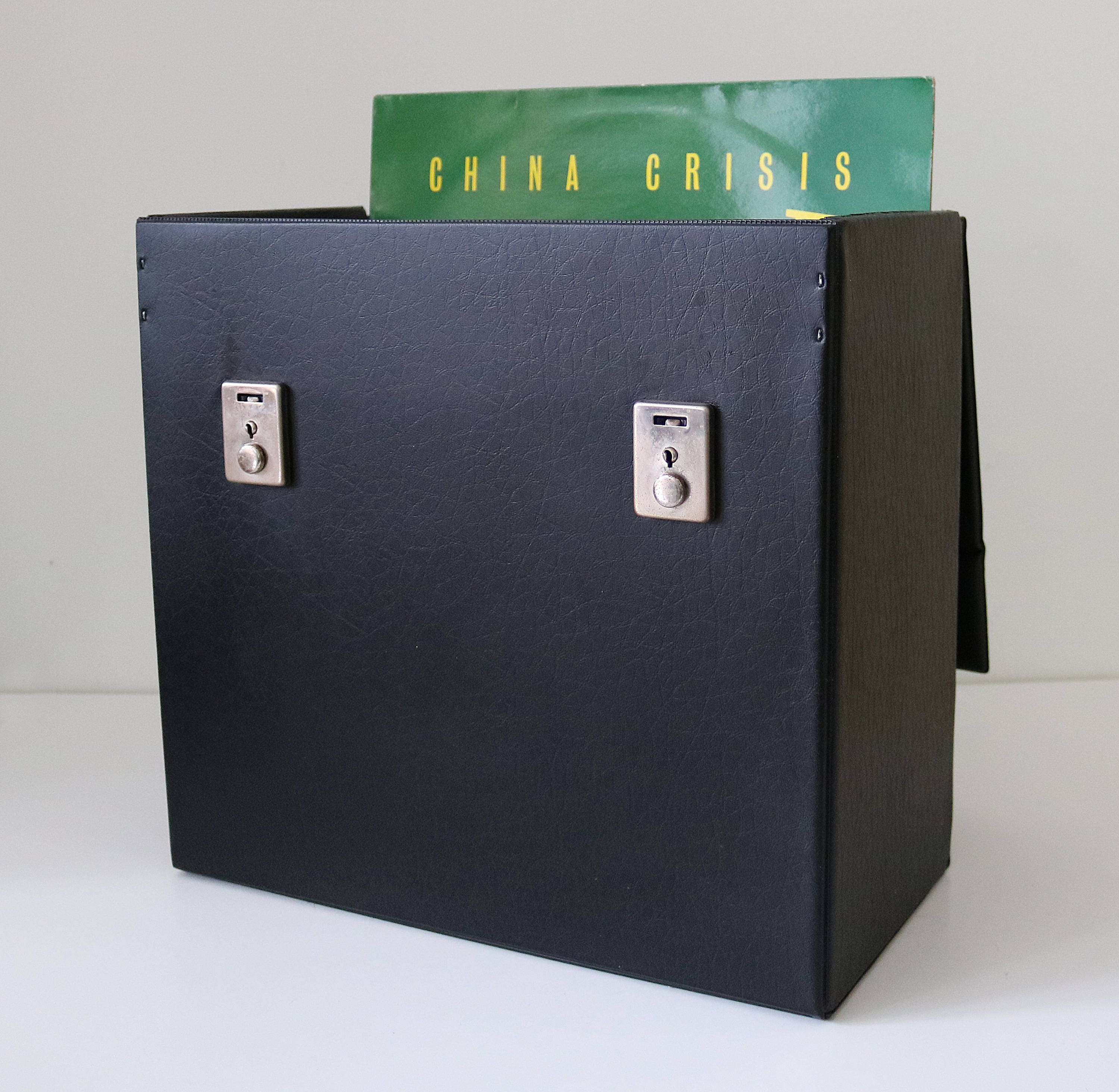 Retro vinyl record storage case albums and 12 inch