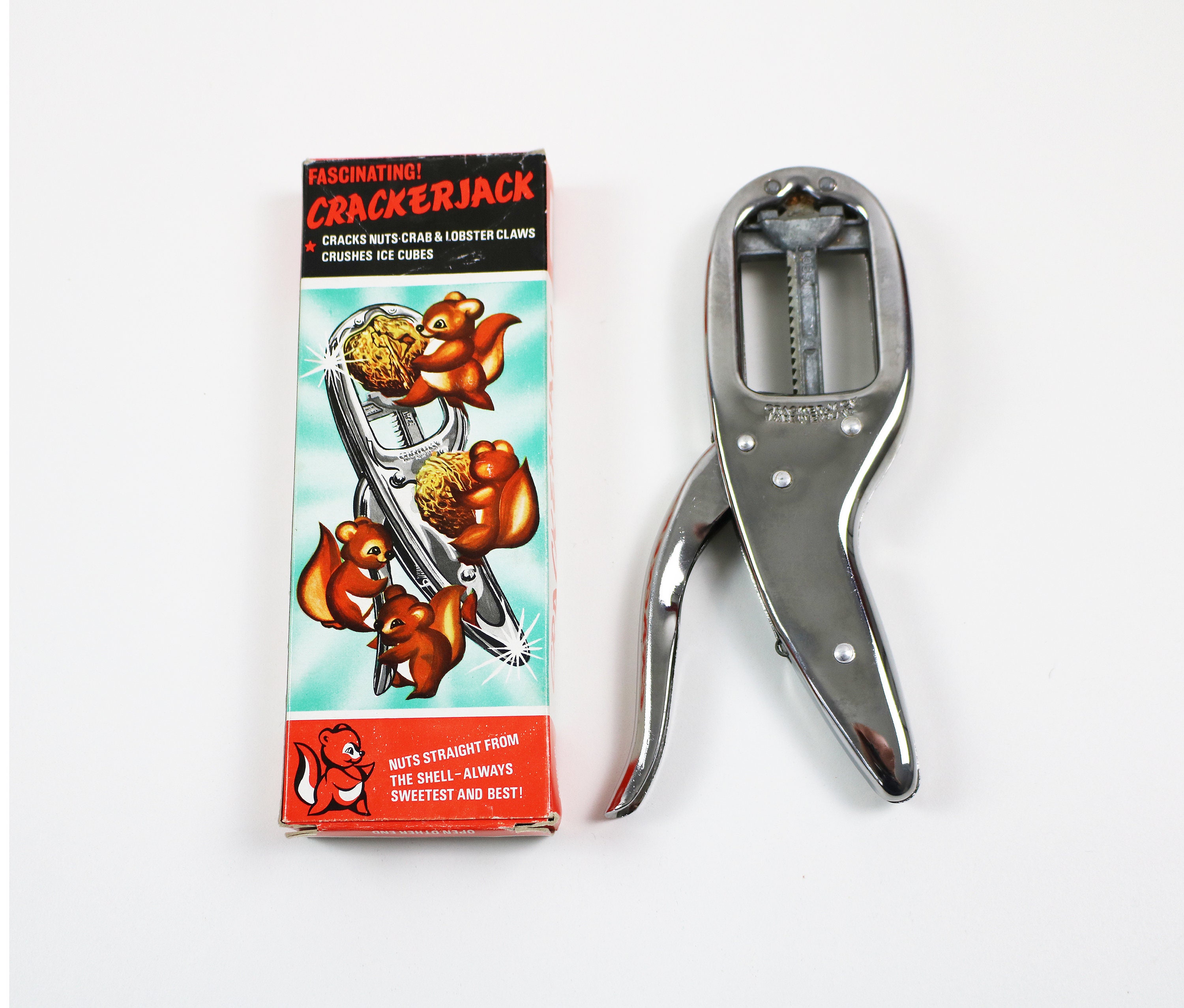 Boxed 1980s Crackerjack 3in1 stainless steel nutcrackers in Etsy