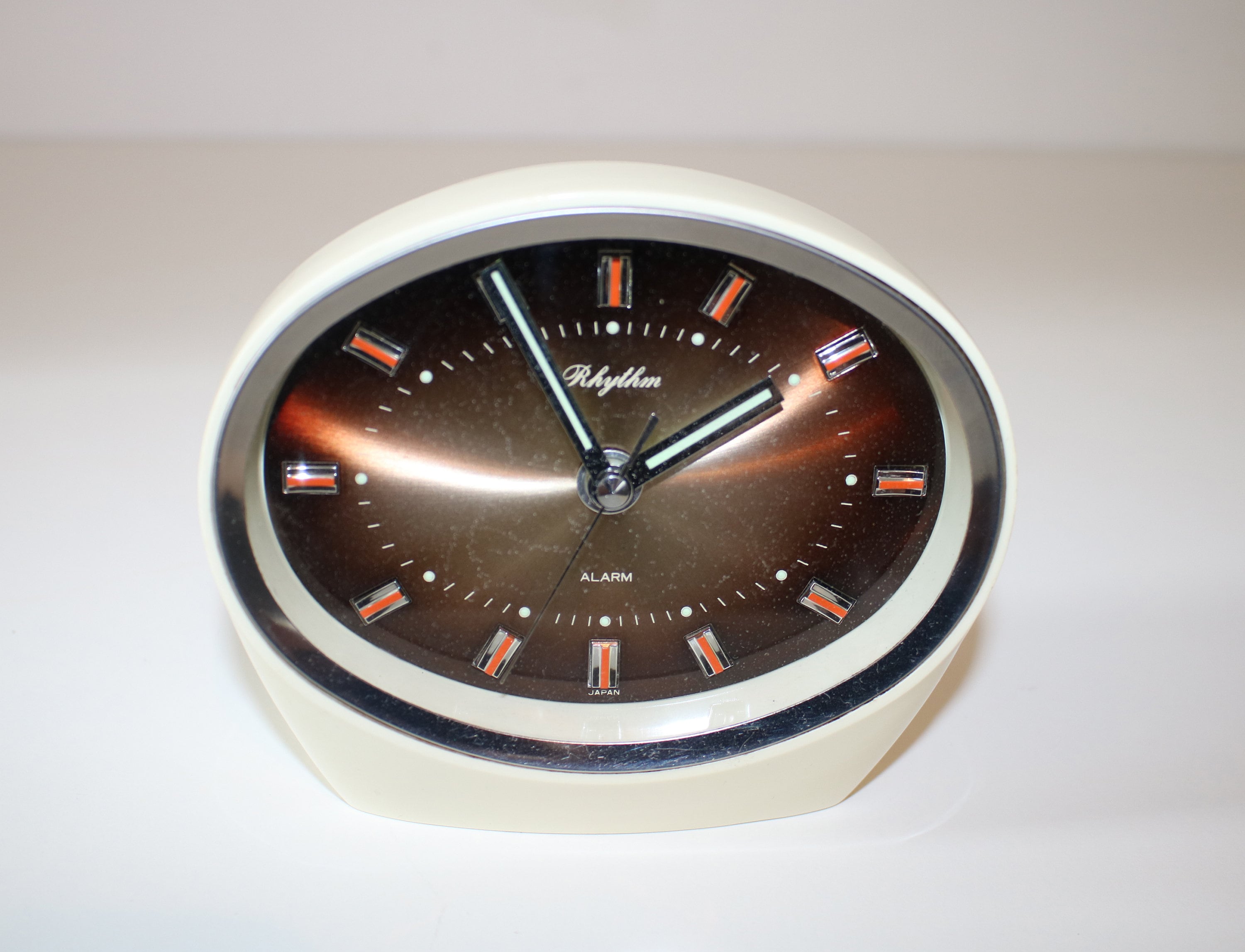 1970s space age Rhythm alarm clock Japanese retro styling working order
