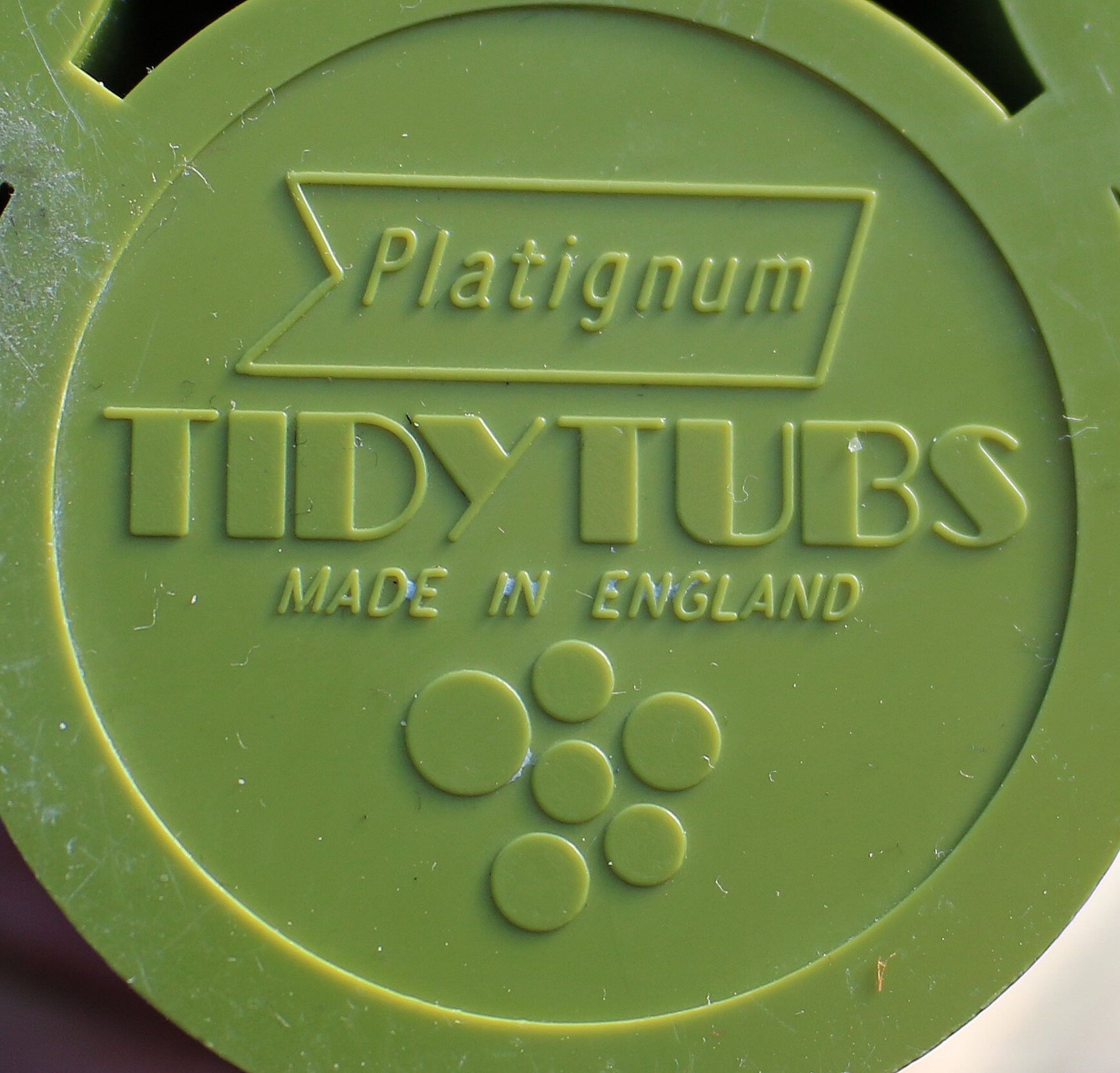 Original 70s 80s Platignum pen pot / desk tidy organizer olive green