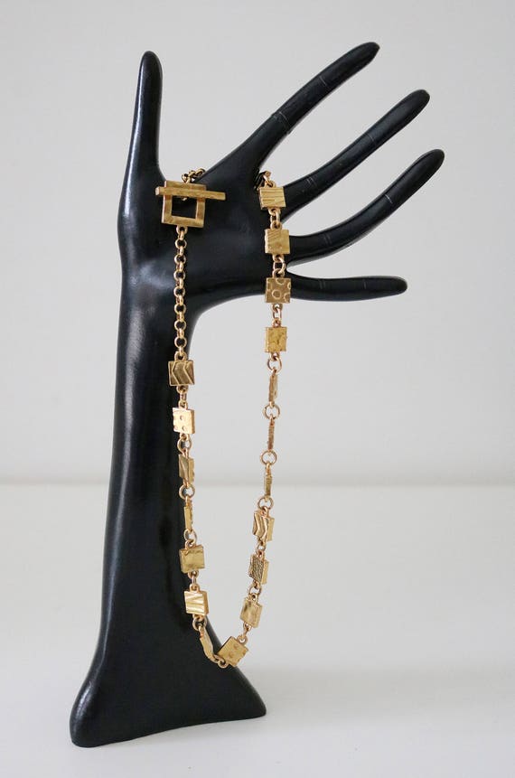 1990s French Biche de Bere necklace - gold finish… - image 2