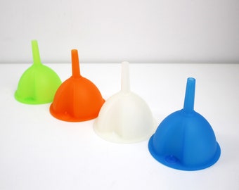 Rare unused 90s Guzzini acrylic funnel with removable filter - Lollipop Jelly colours range Italy.