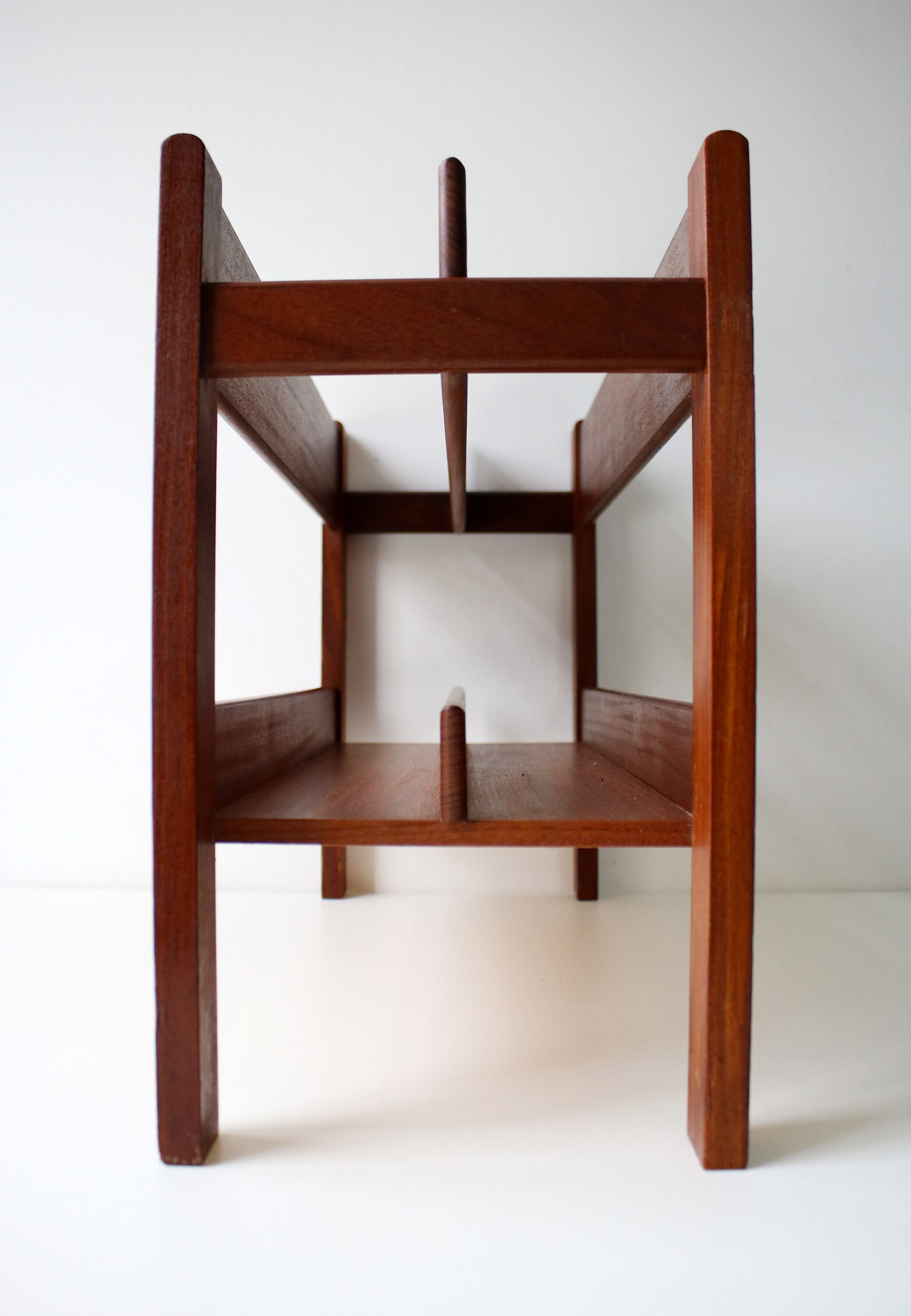 Mid Century Heals magazine / record rack in teak Cantebury design by