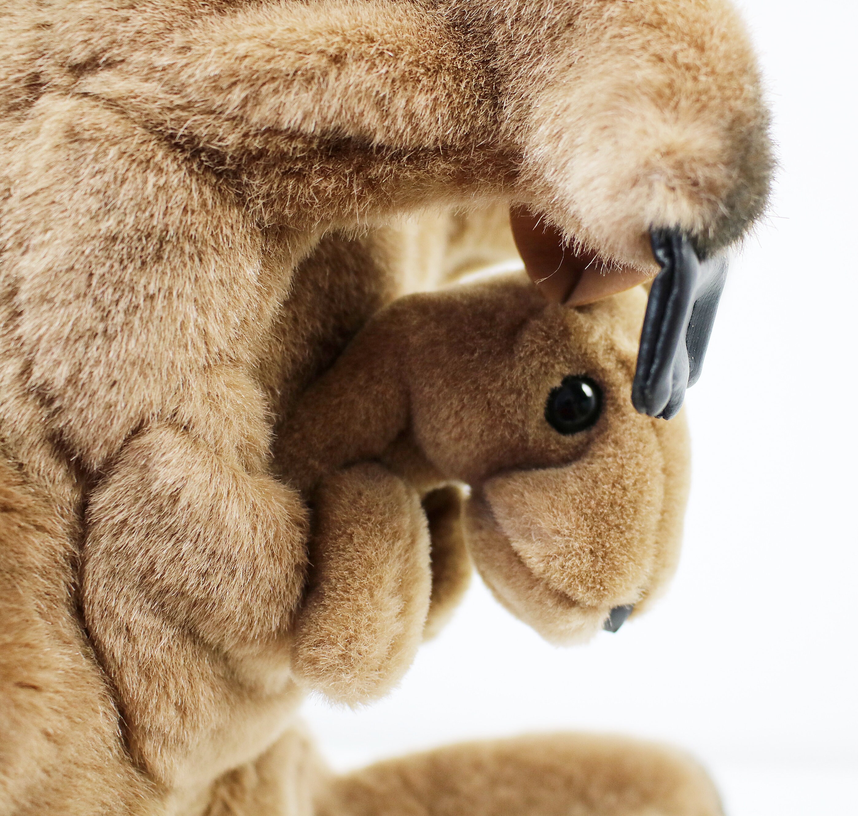 Vintage retired Folkmanis kangaroo with joey hand puppet - rare