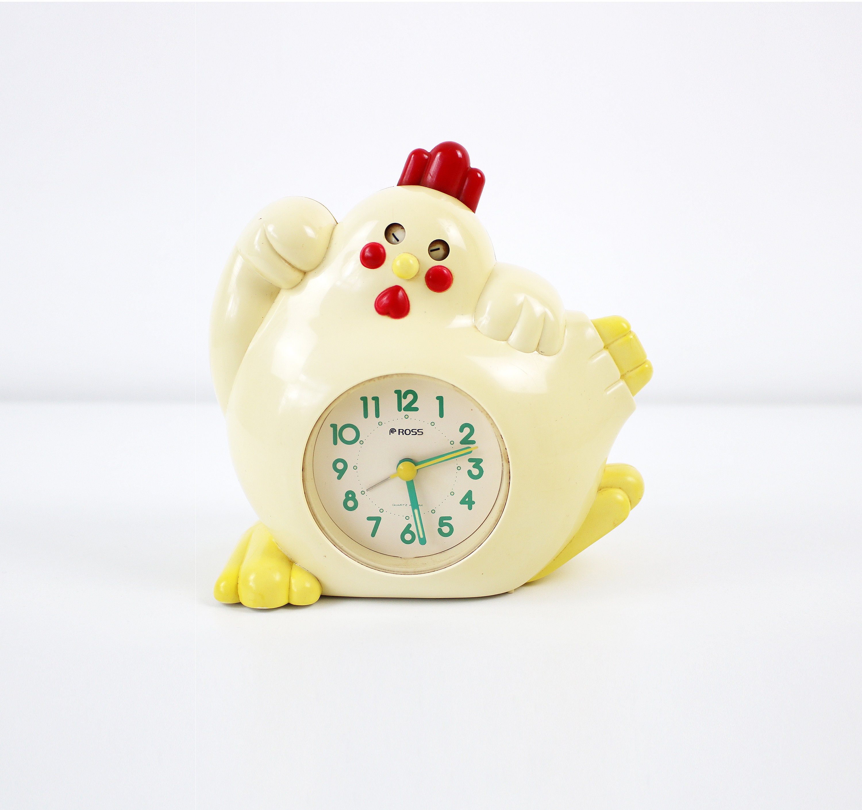 Rare vintage rooster / cockerel / chicken alarm clock by Ross rare item