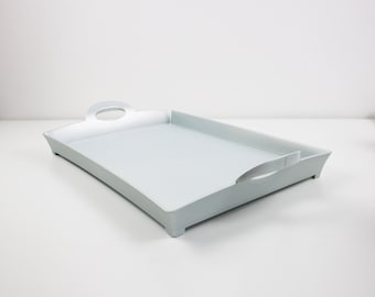 Rare Y2K Space age silver acrylic Pop tray by Guzzini 2000s