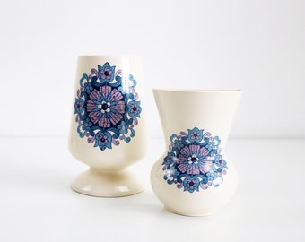 1960s 70s flower power vases by New Devon Pottery - choice of two