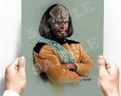 Star Trek Next Generation Worf A4 Portrait