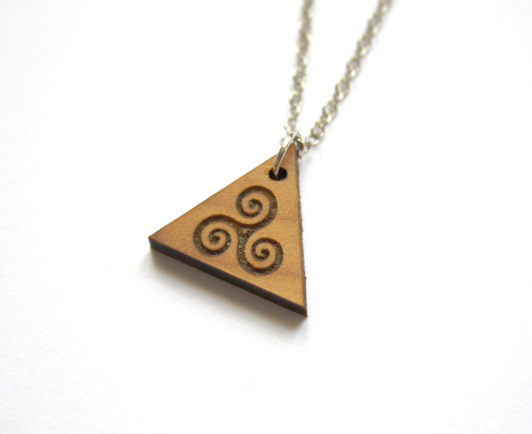 Collier En Argent 925 Avec Pendentif Triskèle Celtique - Plaqué Or Jaune, Rose Ou Bicolore - Longueur Réglable 40-45cm