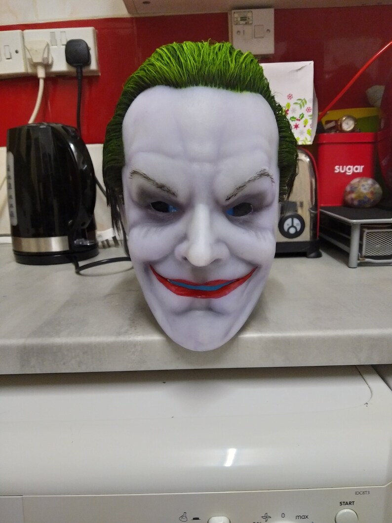 Jack Nicholson joker silicone mask batman 89 Etsy
