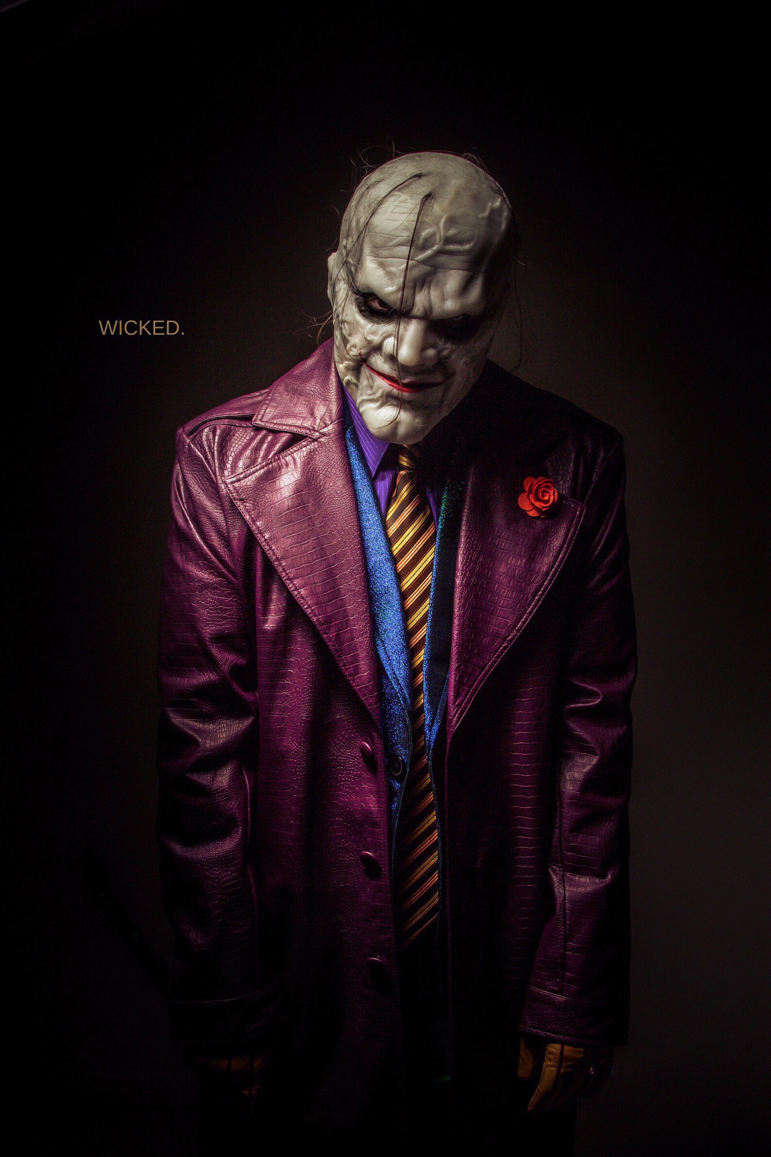 Gotham J Joker silicone mask with hand punched Etsy