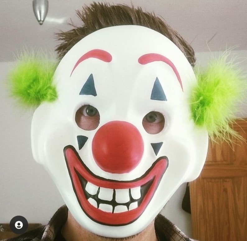 Joker 19 Clown Mask Joaquin Phoenix Cast From Screen Used Etsy Singapore
