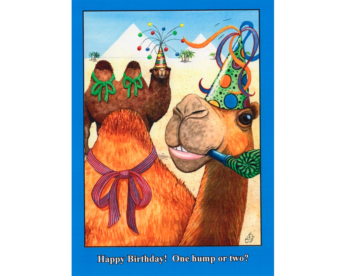 Birthday Card birthday Camels Etsy