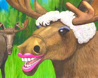 Art card- "Moose Lips"