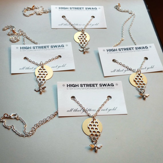 Silver bee necklace not 2024 on the high street