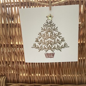 Cartes de sapin de Noël faites à la main