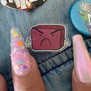 Angry Brick Pin (with locking back)