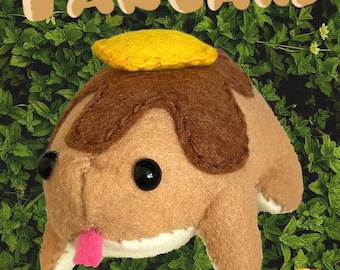 Rana de peluche de fieltro hecha a mano – Peluche de comida