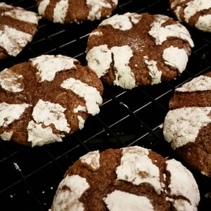 Homemade Chocolate Crinkle Cookies - 60 Cookies