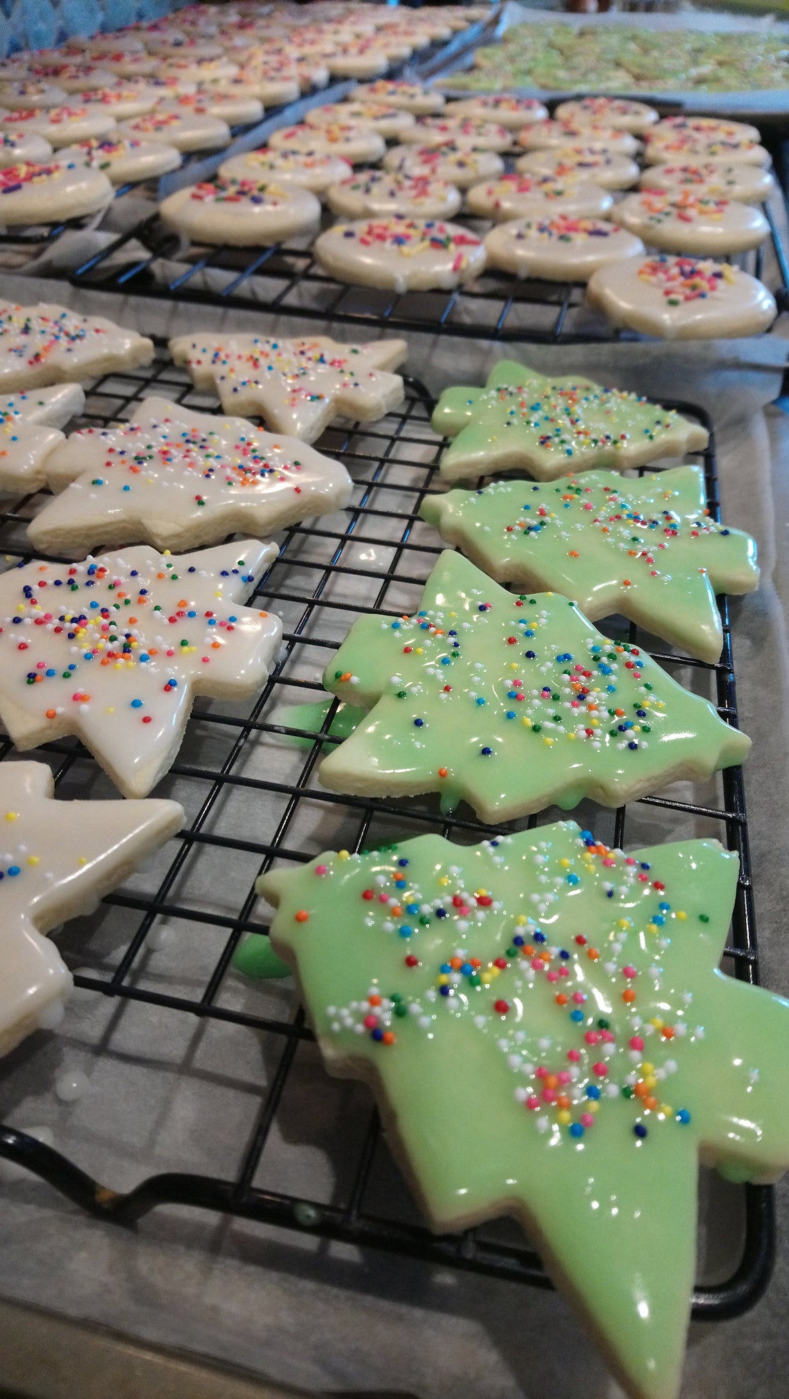 Homemade Glazed Sugar Cookies With Sprinkles Christmas Tree Etsy