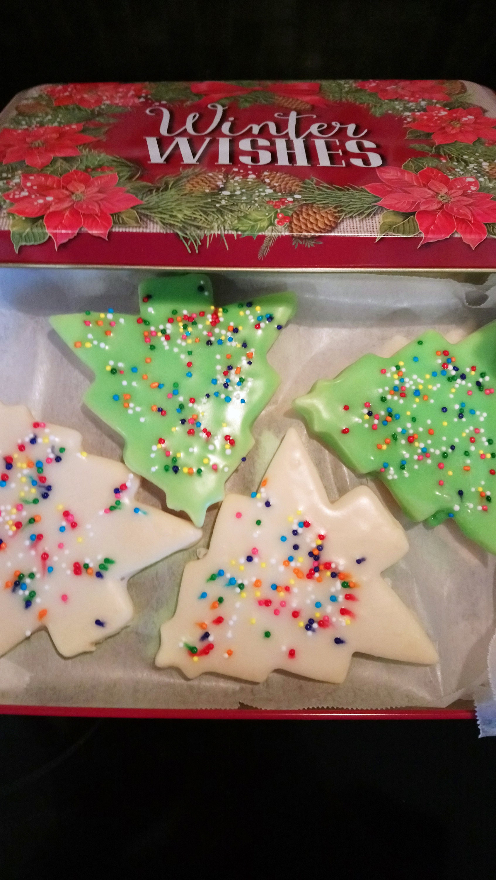 Homemade Glazed Sugar Cookies With Sprinkles Christmas Tree Etsy