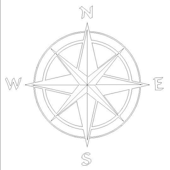 coloring pages compass rose