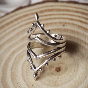 APHRODITE 925* Silver tribal ring. Hippie tribal statement jewellery