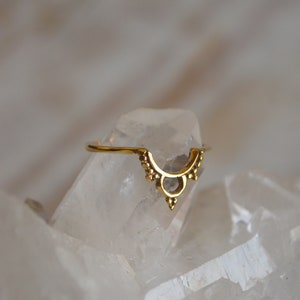 CASSANDRA* Ethnic dainty ornate ring. Golden tribal ethnic jewellery. Various sizes