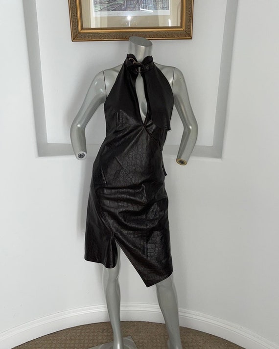 Christian Dior Boutique Leather Dress By John Gal… - image 1