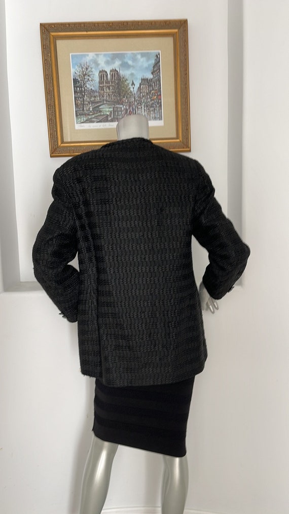 PHYLLIS Tweed Black Blazer Vintage 1980’s - image 3