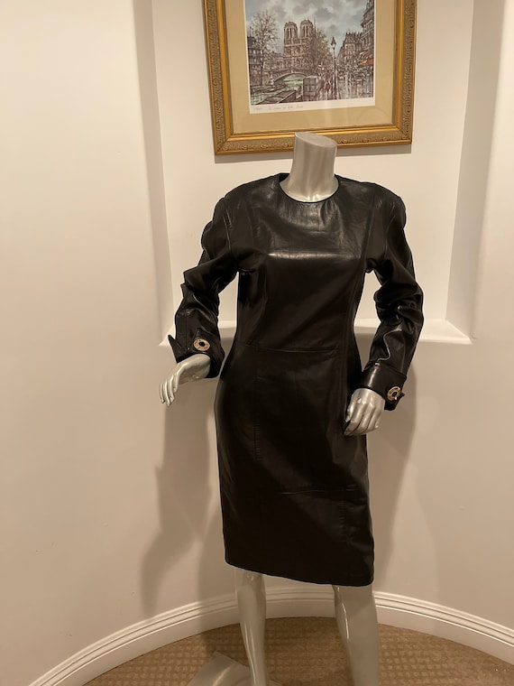 hunter green leather dress Hunter Mini Dress in Collard Green – Maison Safiyaa USA main image 1