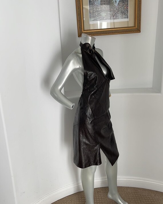 Christian Dior Boutique Leather Dress By John Gal… - image 3