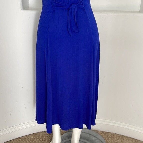 Nina Piccalino Vintage Midi Dress Royal Blue Size… - image 8