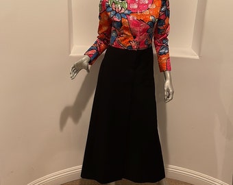 ヴィンテージ 1970年代 GALANOS For Emelia Beverly Hills マキシドレス