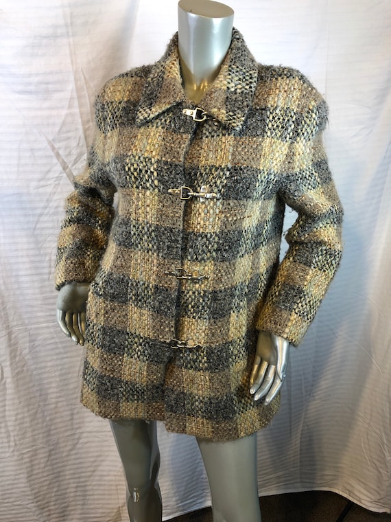 Vintage Carlisle Women Multi Color Plaids Jacket/c