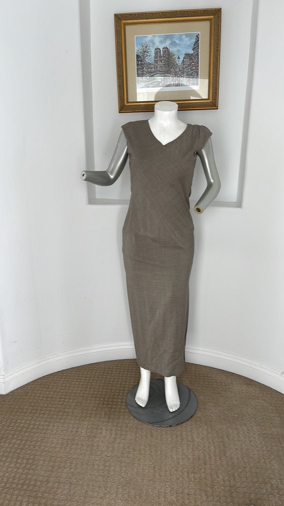 Vintage Sara Sturgeon Maxi Dress Taupe Size 3